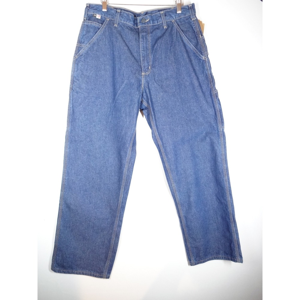 Carhartt FR Carpenter Jeans Mens 38x30 Blue Flame Resistant CAT 2 Workwear